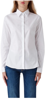 Basis Slim Shirt Fay , White , Dames - Xl,L,M,S,Xs
