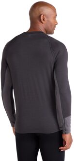 Basislaag heren-Top met lange mouwen (Houtskool) - 3XL