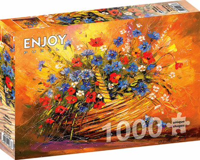 Basket with Flowers Puzzel (1000 stukjes)