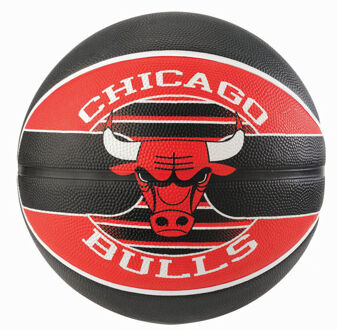 Basketbal Chicago Bulls Rubber Rood/zwart Maat 7