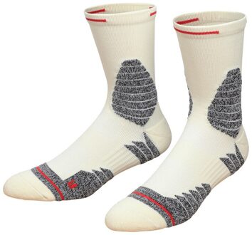 Basketbal Mannen Sport Deodorant En Ademende Sokken High-Cut Mid-Buis Werkelijke Combat Lange Buis Elite slijtvaste Sokken In the tube wit