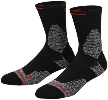 Basketbal Mannen Sport Deodorant En Ademende Sokken High-Cut Mid-Buis Werkelijke Combat Lange Buis Elite slijtvaste Sokken In the tube zwart