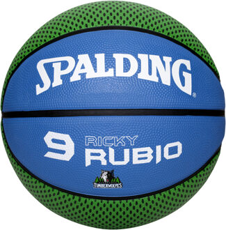 Basketbal NBA Timberwolves Ricky Rubio Groen blauw maat 7