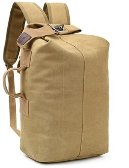 Basketbal Rugzak Mannen Casual Sport Grote Capaciteit Fitness Rugzak Duurzaam Canvas Outdoor Camping Bagage Tas Kaki Bruin khaki
