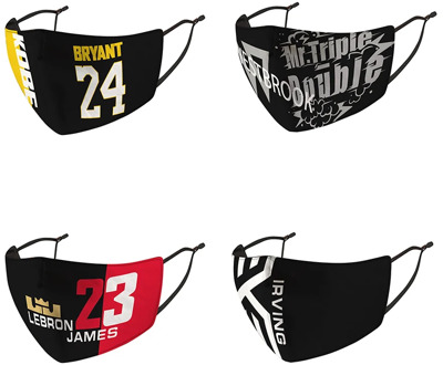 Basketball Club Mask PM2.5 Protective Reusable Face Maska With PM 2.5 Filter KOBE BRYANT IRVING LEBRON JAMES HARDEN IVERSON