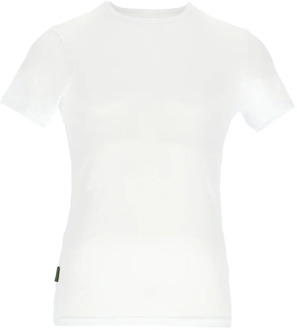 Basset Dames/heren bamboe t-shirt ronde hals Wit - XL