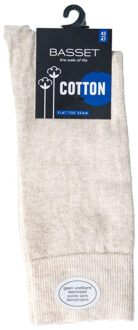 Basset Heren sokken katoen - maat 47-50 Beige