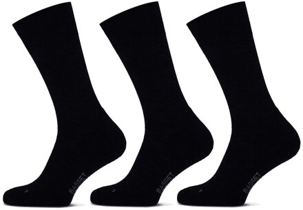 Basset Merinowollen Sokken Casual Badstof Zool 3-pack Marine-39/42 - 39/42