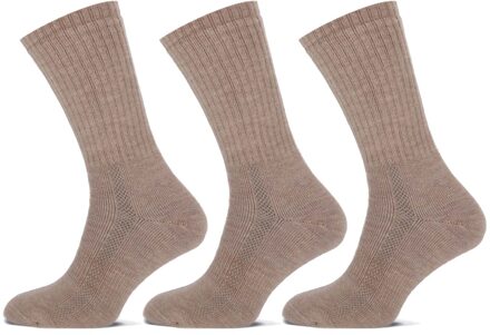 Basset Merinowollen Sokken Comfort 3-pack Beige-39/42 - 39/42