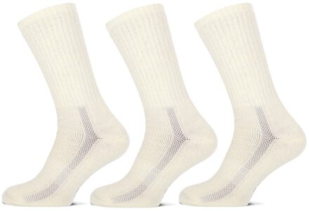 Basset Merinowollen Sokken Comfort 3-pack Off White-43/46 - 43/46