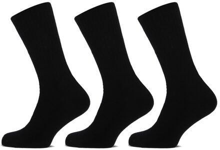 Basset Merinowollen Sokken Comfort 3-pack Zwart-47/50 - 47/50