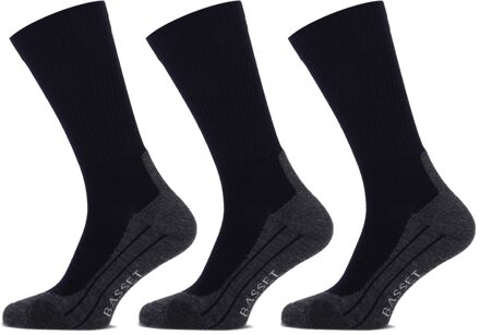 Basset Wandelsokken Merinowol 3-pack Marine-47/50 - 47/50
