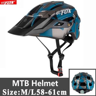 Batfox Fietshelm Helmen Mtb Road Fiets Mountainbike Helm Innerlijke Cap Casco Capacete Da Bicicleta Helm donker groen