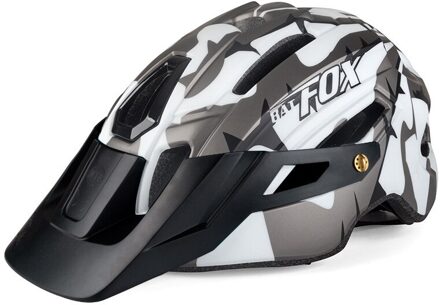 Batfox Fietshelm Helmen Mtb Road Fiets Mountainbike Helm Innerlijke Cap Casco Capacete Da Bicicleta Helm zwart en wit