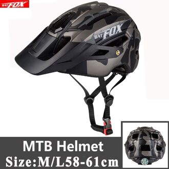 Batfox Fietshelm Helmen Mtb Road Fiets Mountainbike Helm Innerlijke Cap Casco Capacete Da Bicicleta Helm zwart