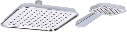 Bath & Shower douchekopset XL ABS chroom/wit 2-delig