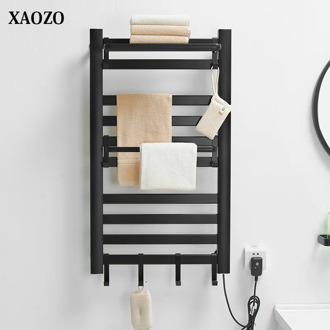 bathroom Electric bath towel warmer Heating Towel shelf rack Household Towel Rack warm towel dryer shelf heated towel rail black