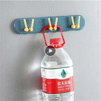 Bathroom Hook Wall Mounted Kitchen Accessories Towel Holder Hook Cup Stand Toothbrush Holders Plug Hook Shelf Adhesive Hanger