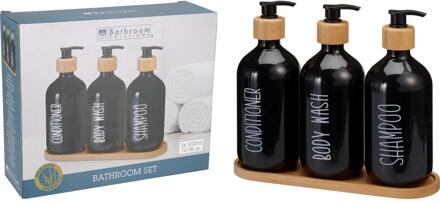 Bathroom solutions Badkamer set pet set van 4 zwart