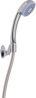 Bathroom solutions Douchekop met slang - en houder - RVS