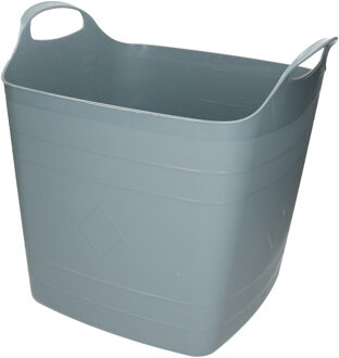Bathroom solutions Flexibele kuip - blauw - 25 liter - kunststof - emmer - wasmand - Wasmanden