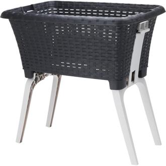 Bathroom solutions Kunststof wasmand op poten antraciet 38 liter 60 x 40 cm - Wasmanden
