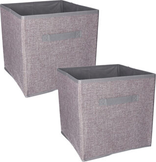 Bathroom solutions Set van 2x stuks kast opberg/opruim manden antraciet grijs 30 x 30 x 30 cm - Opbergmanden