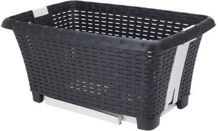 Bathroom solutions wasmand op poten - antraciet - 38 liter - 39 x 59 x 29 cm - Wasgoedmanden