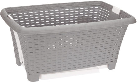 Bathroom solutions wasmand op poten - grijs - 38 liter - 39 x 59 x 29 cm - Wasgoedmanden