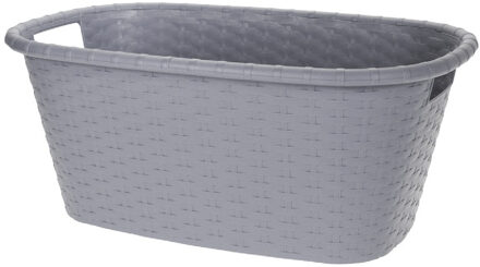 Bathroom solutions Wasmand/wasgoed draagmand grijs 35 liter 60 x 40 x 25 cm huishouden - Wasmanden