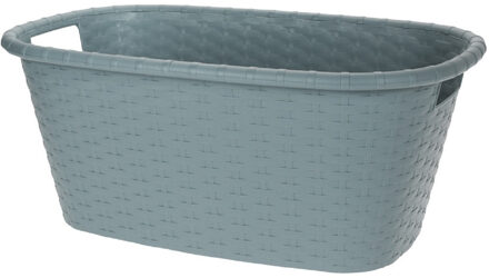 Bathroom solutions Wasmand/wasgoed draagmand grijsgroen 35 liter 60 x 40 x 25 cm huishouden - Wasmanden