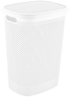 Bathroom solutions Wasmand - wit - 60 liter - 37 x 46 x 60 cm - met deksel