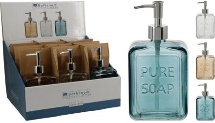 Bathroom solutions Zeepdispenser glas 500ml 3ass verschillende