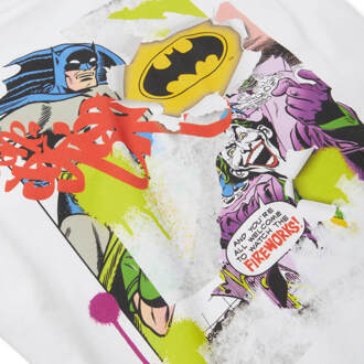 Batman Collage Unisex T-Shirt - Wit - XL - Wit