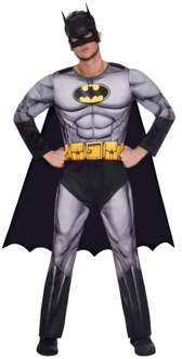 Batman Kostuum Gespierd Classic Official Zwart, Zilver - Grijs, Multikleur - Print