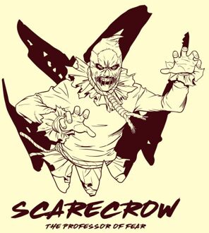 Batman Villains Scarecrow Unisex T-Shirt - Wit Vintage Wash - S Crème