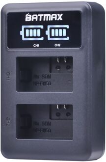Batmax NP-FW50 NPFW50 USB Dual LED Display Camera Batterij Oplader voor Sony A7 A7R A7sII A7II A6500 A6300 A7RII NEX serie