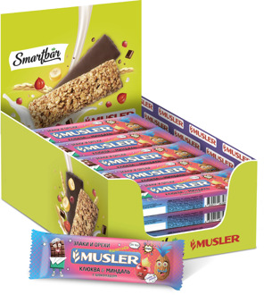 Батончик мюсли "cranberry, Almond with chocolate" Musler 30g.