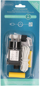 Batterij adapter -2x AA batterijen - IP20 -Batterij Eliminator