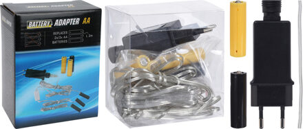 Batterij adapter -?voor 3 apparaten met 4x AA batterijen?- batterij eliminator Multi