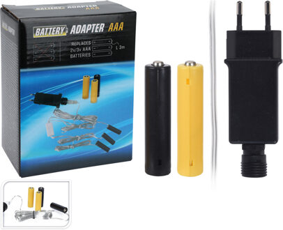 Batterij adapter -?voor 3 apparaten met 4x AAA batterijbehuizingen?- batterij eliminator