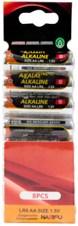 Batterij - Aigi Baty - AA/LR06 - 1.5V - Alkaline Batterijen - 8 Stuks