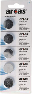 Batterij Arcas Lithium Speciaal CR2032 (5 st.)