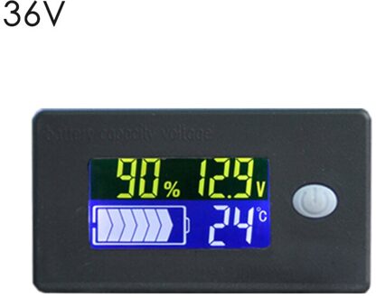 Batterij Capaciteit Indicator 12V 24V 36V 48V Li-Ion Loodaccu Tester Met Lcd Temperatuur Voltmeter