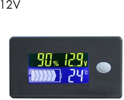 Batterij Capaciteit Indicator 12V 24V 36V 48V Li-Ion Loodaccu Tester Met Lcd Temperatuur Voltmeter