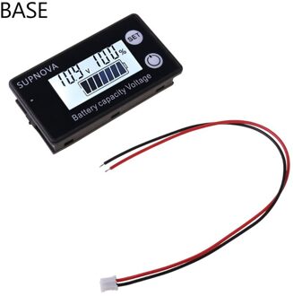 Batterij Capaciteit Indicator Dc 8V-100V Lood-zuur Lithium LiFePO4 Auto Motorfiets Voltmeter Voltage Gauge 12V 24V 48V 72V BASE