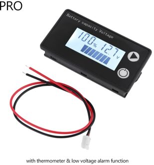 Batterij Capaciteit Indicator Dc 8V-100V Lood-zuur Lithium LiFePO4 Auto Motorfiets Voltmeter Voltage Gauge 12V 24V 48V 72V zwart