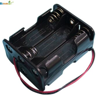 Batterij Diy Power Bank 18650 Batterij Houder Box Circuit 6 Aa 2A Batterij 9V Diy Clip Holder Box case Met Wire Leads Zwart