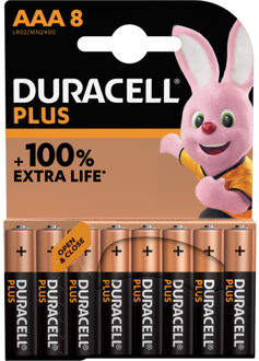 Batterij Duracell Plus 8xAAA