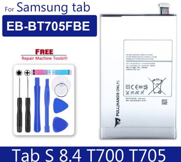Batterij EB-BT705FBC EB-BT705FBE Voor Samsung Galaxy Tab 8.4 S Sm T700 T705 Tablet Batterij 4900Mah Gratis Tool Track No